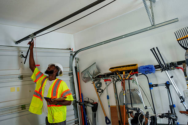 Professional Garage Door Panel Replacement technician working in Houston County County, GA